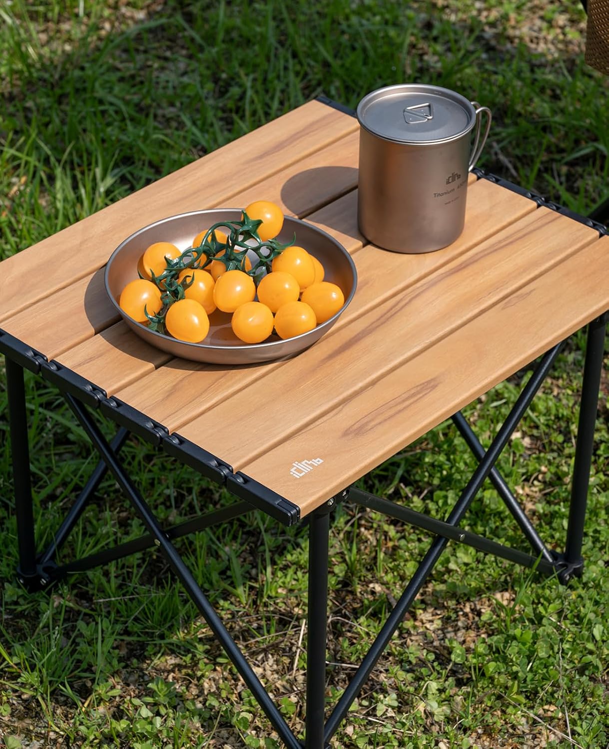 iClimb Ultralight Compact Camping Folding Table with Carry Bag (Reinforced Nature - S)