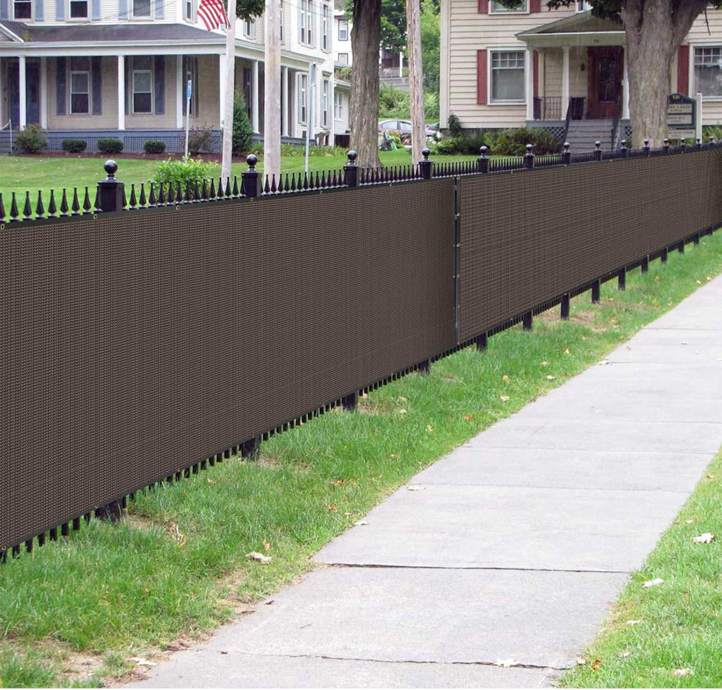 Sunnyglade 6 feet x 50 feet Privacy Screen Fence Heavy Duty Fencing Mesh Shade Net Cover for Wall Garden Yard Backyard (6 ft X 50 ft, Brown)