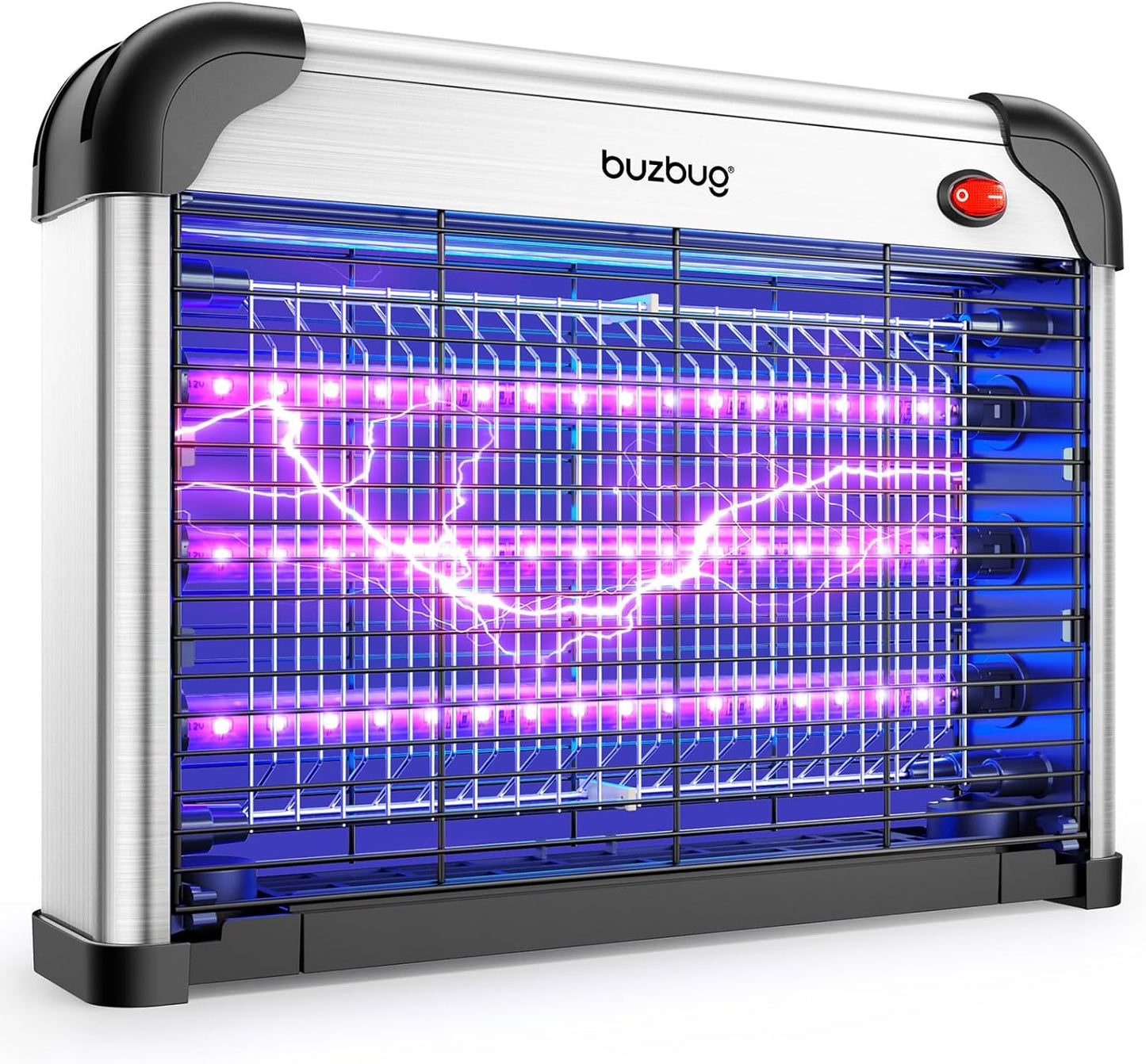 Buzbug LED Bug Zapper Indoor, 10 Years Lifespan 3 Lamps Enhance Insect Attraction, 3800V High-Voltage, Electric Mosquito Zapper, Fruit Fly Mosquito Moth Gnat Trap, Killer, Zapper -MA009