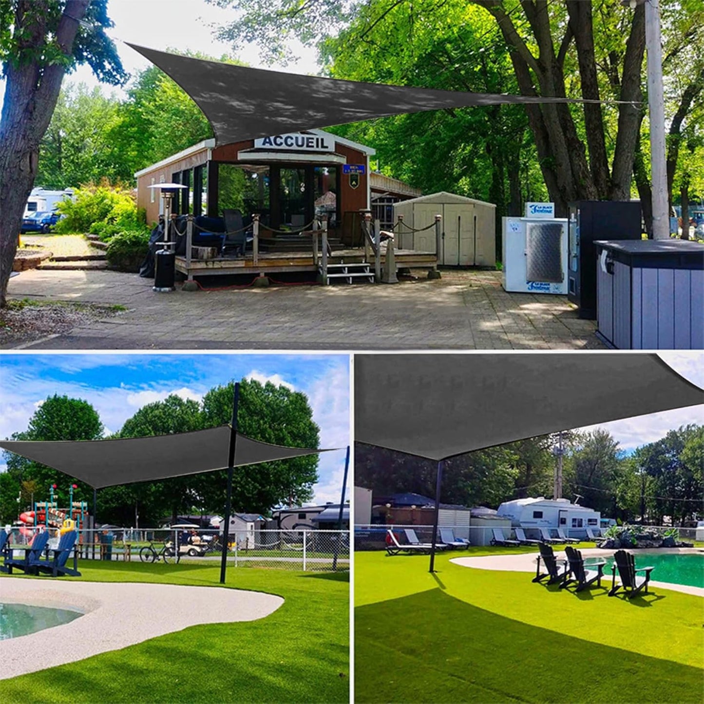 winemana 50% Black Shade Cloth, 20 x 30 FT Durable Mesh Tarp with Grommets, Garden Sunblock Shade Cloth Shading Antifreezing for Plants Cover, Greenhouse, Barns Kennel, Patio, Tomatoes