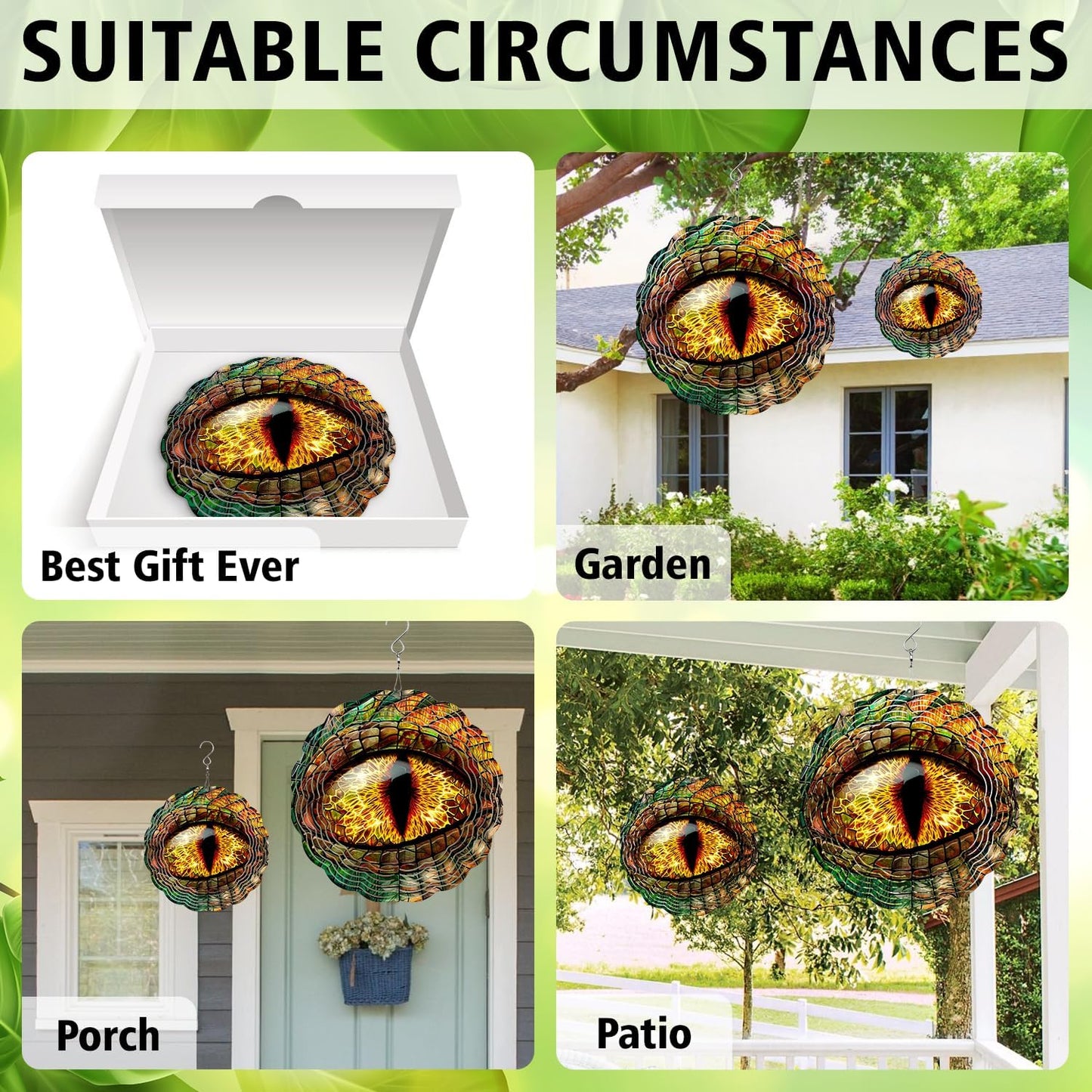 Dragon Eye Wind Spinner - Unique 3D Hanging Wind Spinner for Yard and Garden