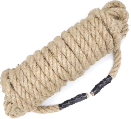Versatile 1 Inch x 50 Ft Jute Rope from IMROPE: Perfect for DIY Projects, Home Decor, Gardening and Relaxing in a Hammock.