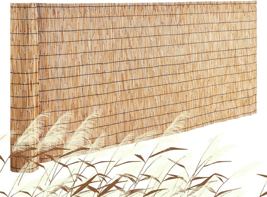 VEVOR Natural Reed Fencing, 3.3 ft x 13.3 ft, Reed Screen Curtain Balcony Reed Fence Roll for Outdoor Backyard Patio, Decorative Fence for Backyard Garden Fencing Divider, Privacy Screen Panel Curtain