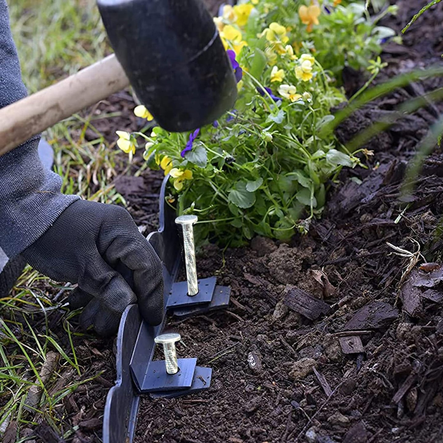 12 Inch Galvanized Landscape Stakes Metal Landscape Edging Anchoring Spikes, Landscape Anchoring Stake for Artificial Turf, Paver Edging, Weed Barrier, Tent, Camping, Carpentry (15)