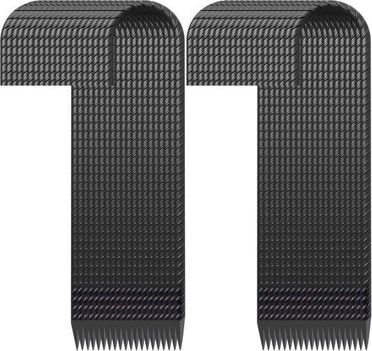 Rebar Stakes 16 inch, Heavy Duty J Hook Ground Stakes, 5/16 inch Curved Steel Tent Stakes Anti Rust Ground Anchors for Chain Link Wire Fencing, Pack of 40, Black