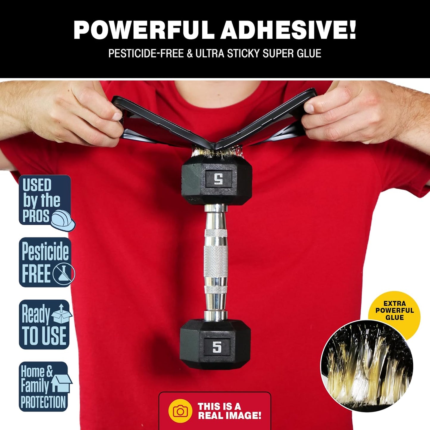 Catchmaster Rat & Mouse Glue Traps with Sticky Putty 6Pk, Large Bulk Glue Board, Rat & Mouse Traps Indoor for Home, Adhesive Plastic Tray for Snakes, Mice & Spiders, Pest Control for House & Garage