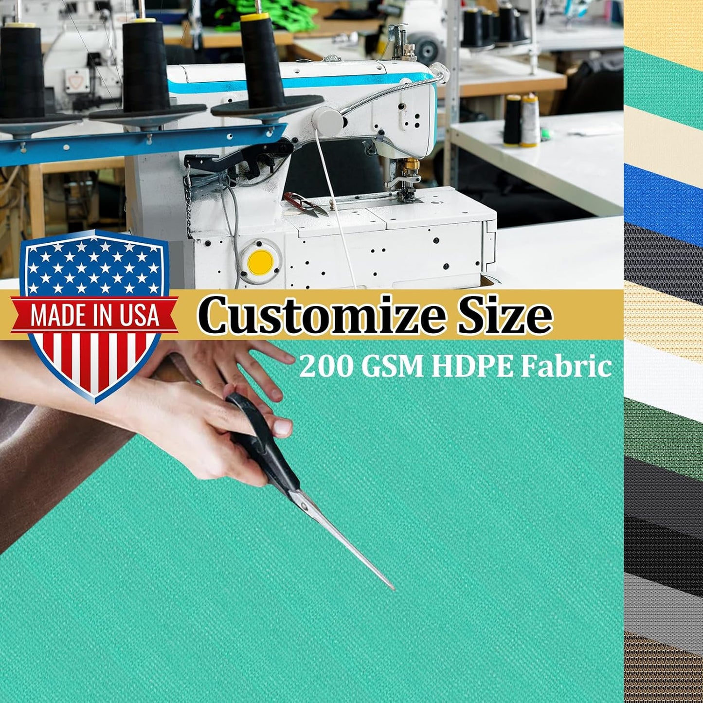 Shade&Beyond Customized Size 90% Sun Shade Cloth with Grommets, 14' X 20' Pergola Shade Cover Canopy, Mesh Tarp Sun Screens for Patio, Outdoor, Garden, Backyard GN01, Turquoise