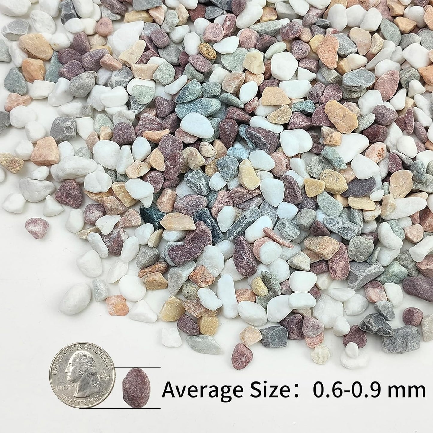 10lbs Mixed Color Pebbles for Landscaping, 3/8inch Small Rocks for Succulent Cactus Planters, Natural Polished Pebbles, River Rocks for Plants, Vases, Garden