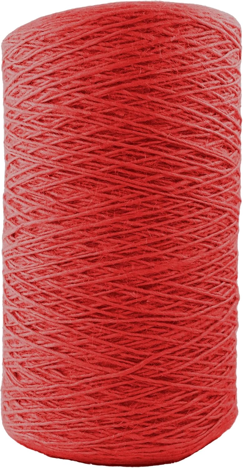 1mm x 2000 Feet Red Jute Rope, Twine for Gardening Tomato Climbing Plant Tie Floristry Crafts Gift Wrapping Packing Decor