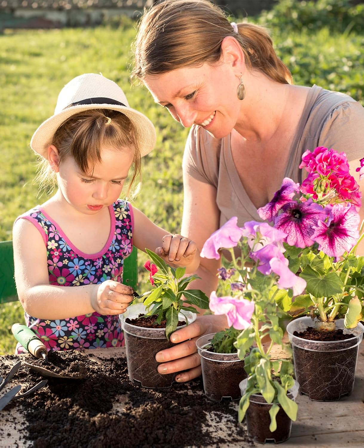 homenote Clear Nursery Pots for Plants,3/4/5/6.7 Inch Plant Pot for Planting Plastic Seedling Pots with Drainage Holes Seed Starter Pot Flower Pots High Transparency with 20 Plant Labels (36 Pack)