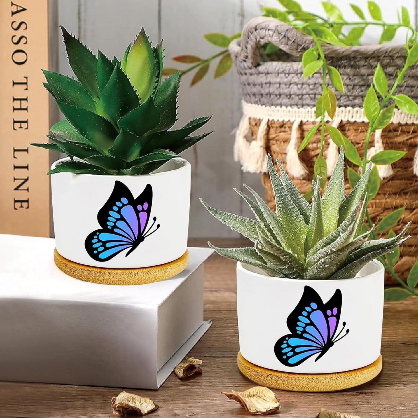 Window Garden Butterfly Planter Pots,Butterfly Gifts for Women/Men/Housewarming/Wedding/Festival Birthday Gifts Planter Pots,Outdoors/Indoors,Window Decor,Garden Decor,Yard Decor,Home Decor,Office