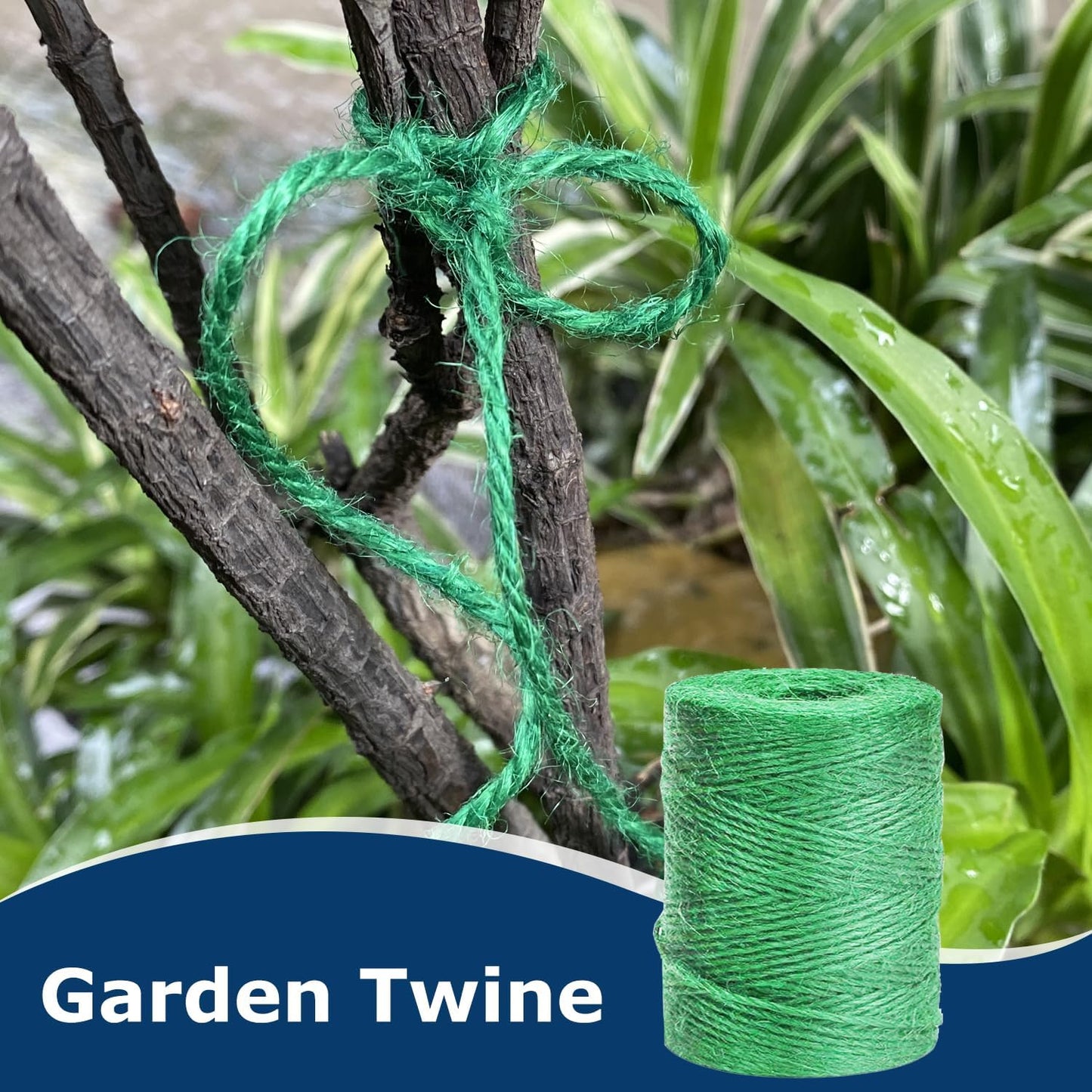 Vanhench 805ft Garden Twine, Green Twine String for Gardening Tomato Climbing Plant Tie Floristry Arts & Crafts Supplies, Hanging Planter Basket, Greenhouse Plant Accessories (Green)