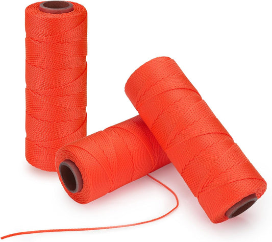 Goldblatt Mason Line, 3 Roll 500 Feet #18 Braided Nylon String, Perfect for Gardening or Masonry Tools