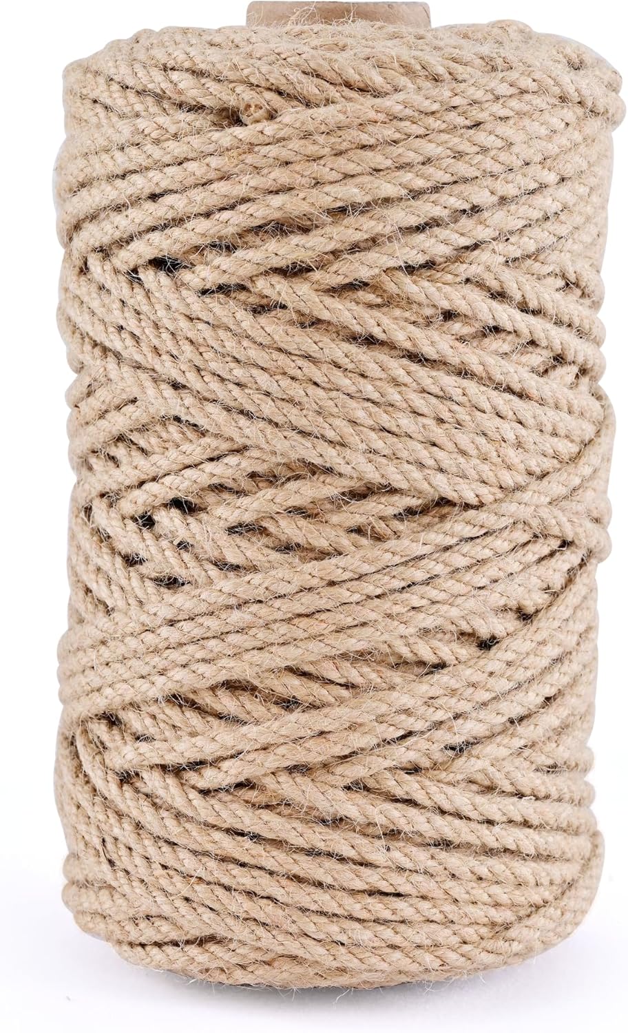 Natural Jute Twine 328ft 4mm,3Ply Twisted Thick Twine Rope Strong Jute String Roll for Crafts Gift Wrapping Gardening Home Decor Bundling Cat Scratching Post