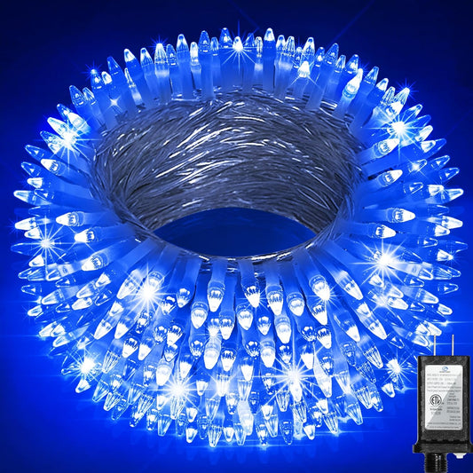 750LED Christmas Lights Outdoor Use, 240ft 12 Modes Blue LED String Lights with Timer Dimmable, Waterproof Christmas Tree Lights for Xmas Patio Yard Fence Balcony Garden Party Decor Blue