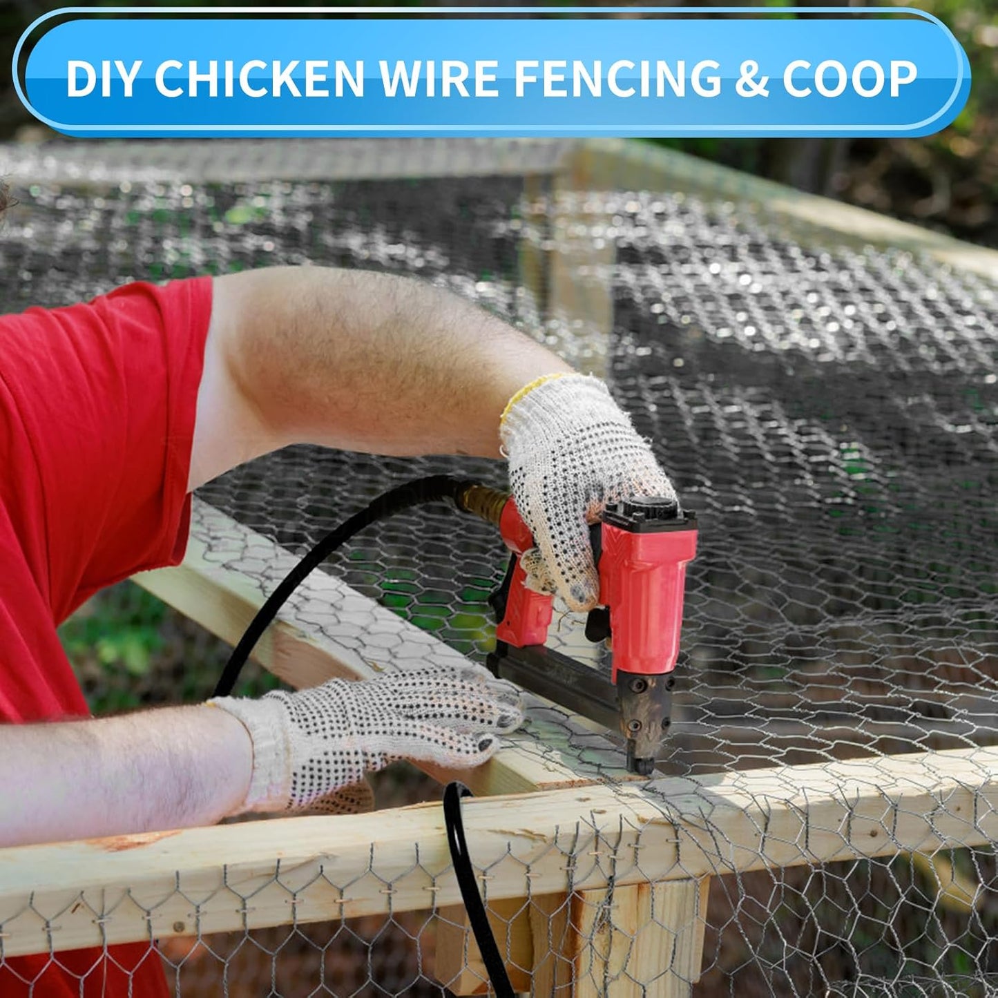 48'' x 150' Black Chicken Wire Mesh Fence, 20 Gauge Galvanized Poultry Netting and 1 inch Garden Mesh Fence Roll, Chicken Wire for Floral Arrangements/Crafts/Farm/Livestock/Pet Protection