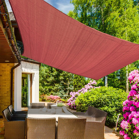 KANAGAWA 9'X11' Rust Red Custom Size Sun Shade Sail Rectangle UV Block Canopy Cover for Patio Backyard Lawn Garden Outdoor (Customized Available)