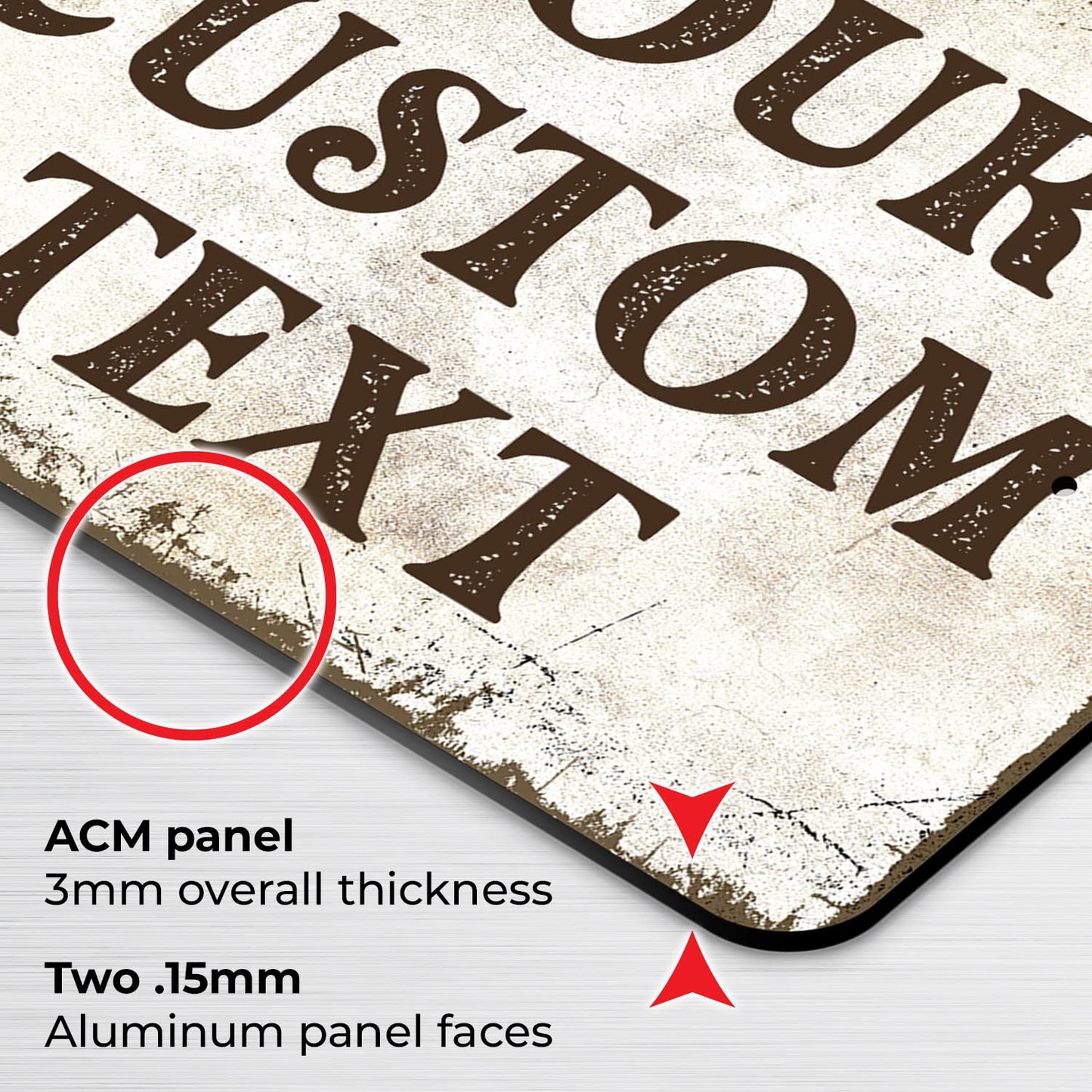 Rustic Custom Sign, Personalized Metal Signs, Gifts for Him Men Dad, Man Cave, Indoor and Outdoor Use 18x24 Inches, ACM, Fade Resistant, Made in USA