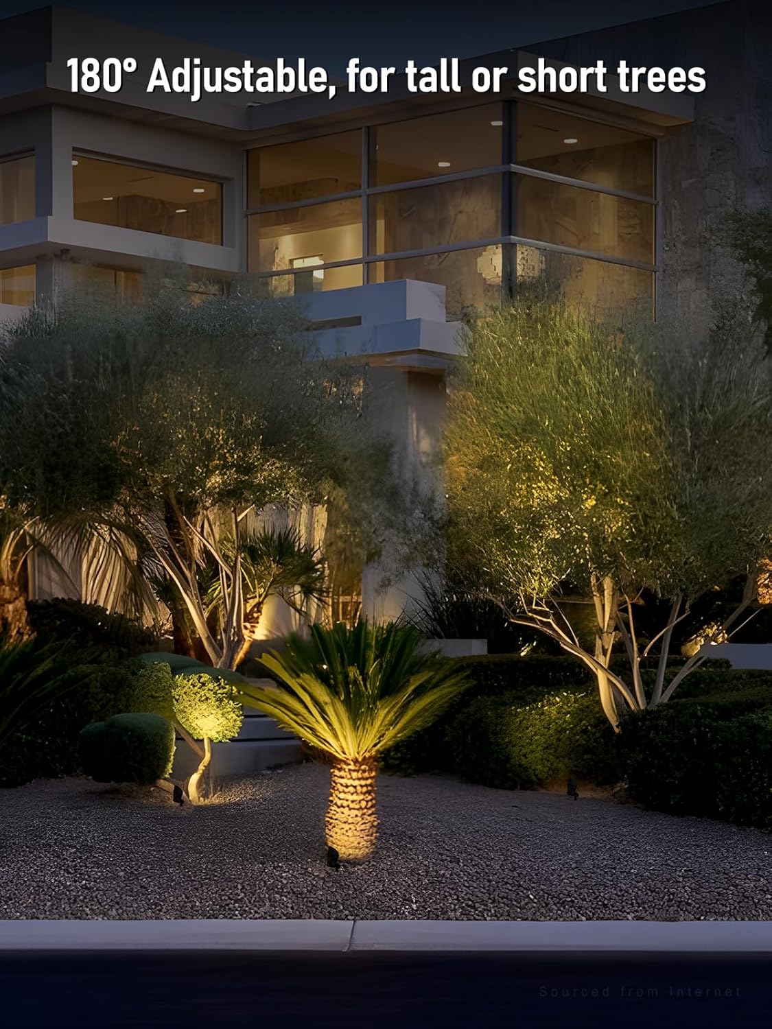 LEONLITE 8-Pack 5CCT Low Voltage LED Landscape Spotlight, Update 1800K2700K3000K4000K5000K Selectable, 5W 12V Pathway Lights Outdoor, CRI90, Aluminum Spot Lights for Yard, ETL Listed, IP65 Waterproof