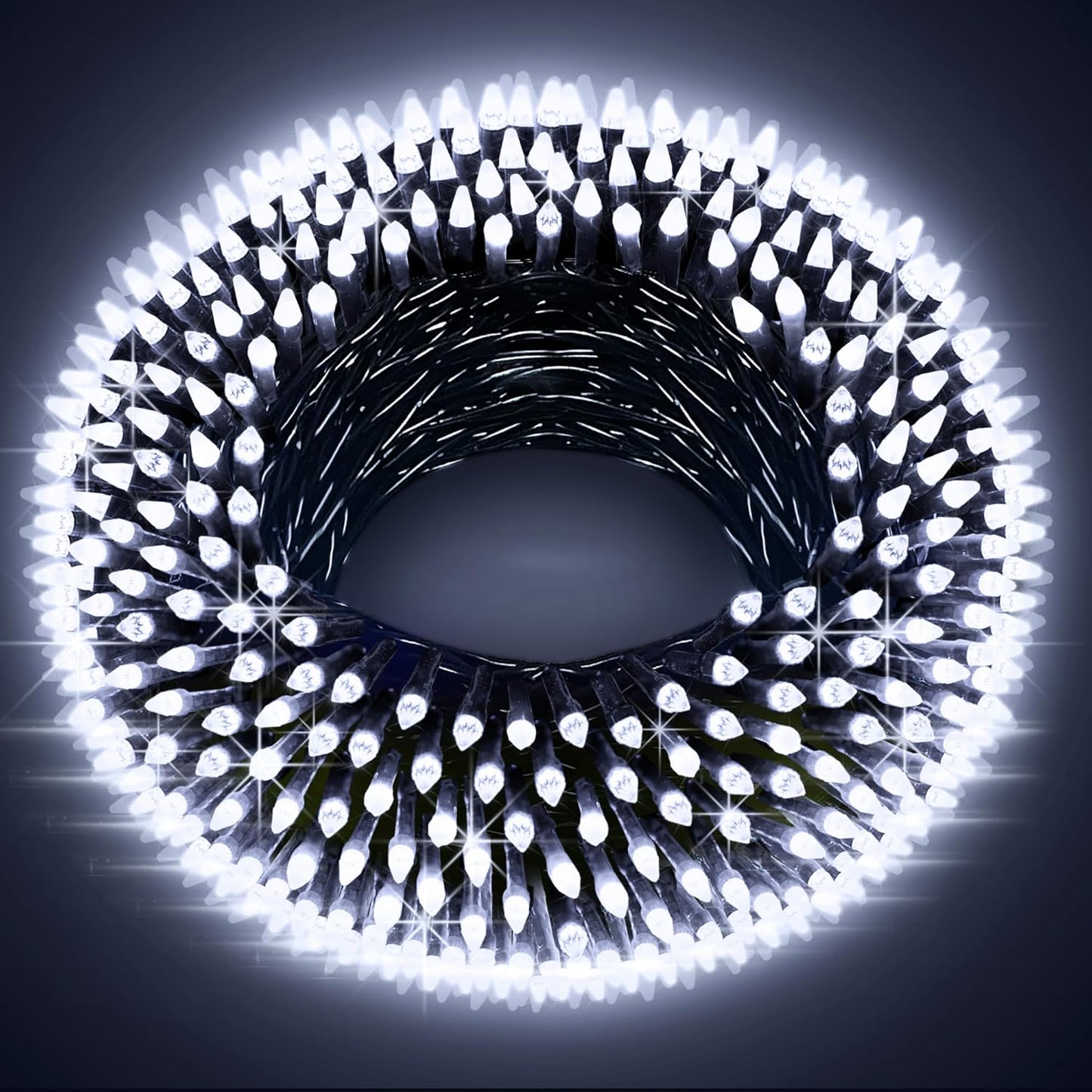 300LED Christmas Lights Indoor Outdoor Use Green Wire, 8 Lighting Modes 100FT Christmas Tree Lights with Timer & Memory, IP44 Waterproof for Tree Xmas Patio Yard Fence Balcony Garden Cool White