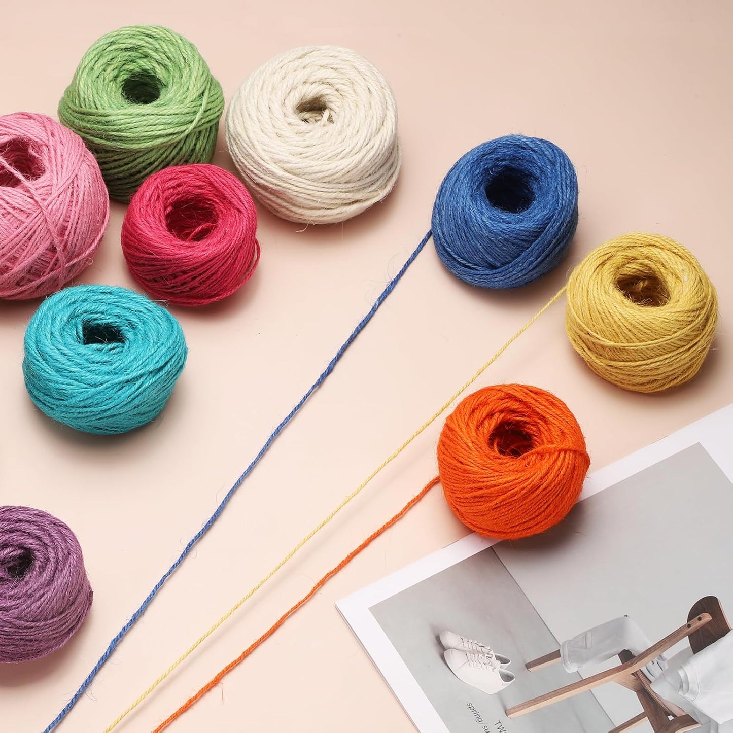 uxcell 328 Feet Natural Jute Twine String,3mm Thin Garden Twine Rope Colored Plant String Cord for DIY Art Crafts Gift Wrapping Decoration Packing Gardening Plant Hanger,Purple