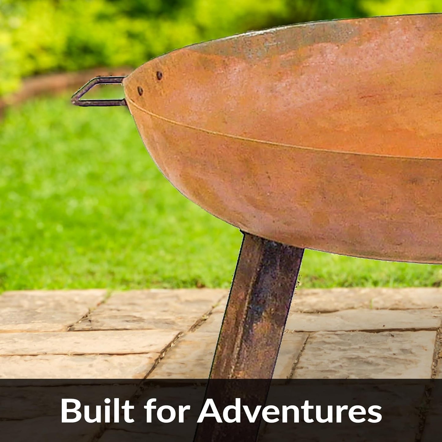 Sunnydaze 30-Inch Cast Iron Heavy-Duty Fire Pit for Outside - Wood-Burning Outdoor Fire Pit Bowl with Handles - Oxidized Finish