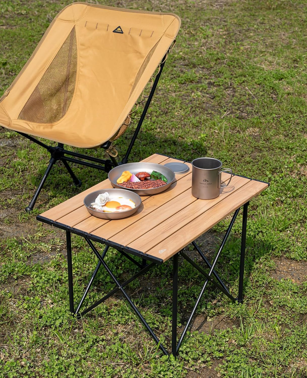 iClimb Ultralight Compact Camping Folding Table with Carry Bag (Reinforced Nature - L)