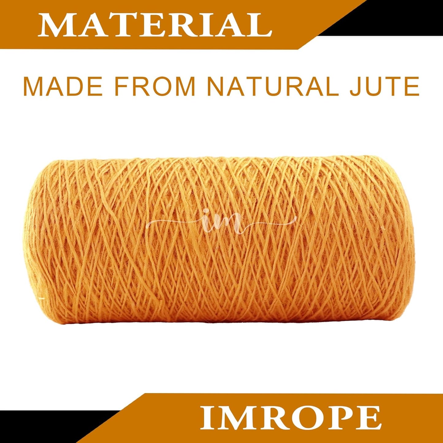 1mm x 2000 Feet Orange Jute Rope, Twine for Gardening Tomato Climbing Plant Tie Floristry Crafts Gift Wrapping Packing Decor