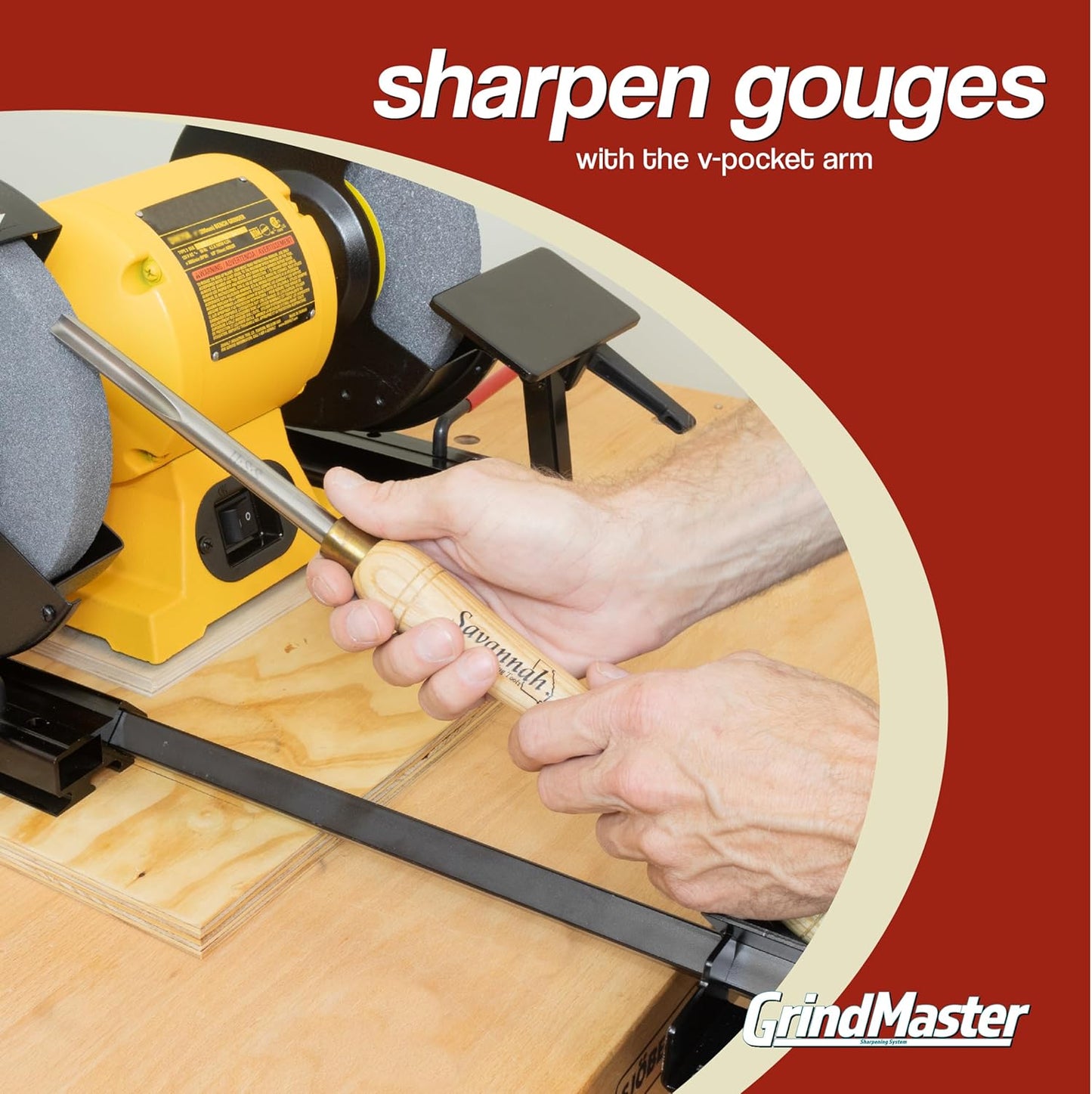 GrindMaster Lathe Tool Sharpening Jig with Quad Setup, Multi-Grind Jig and Two Setup Blocks (for 8" Grinders)