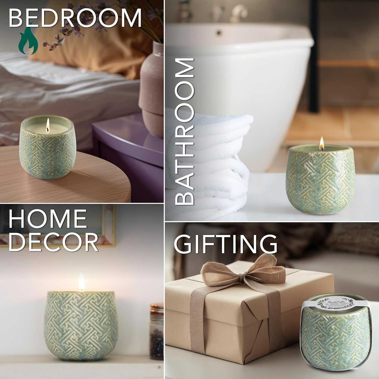 The Growing Candle, Lilac Scented Aromatherapy Candles, 10oz Pot, 100% Soy, Ida