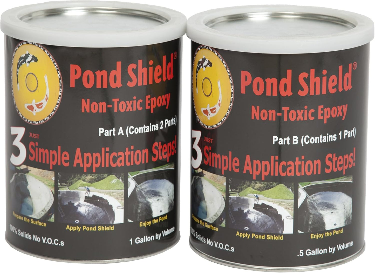 Pond Armor SKU-CGRAY-GAL Charcoal Gray Pond Shield 1.5 Gallon Kit Non-Toxic epoxy Coating
