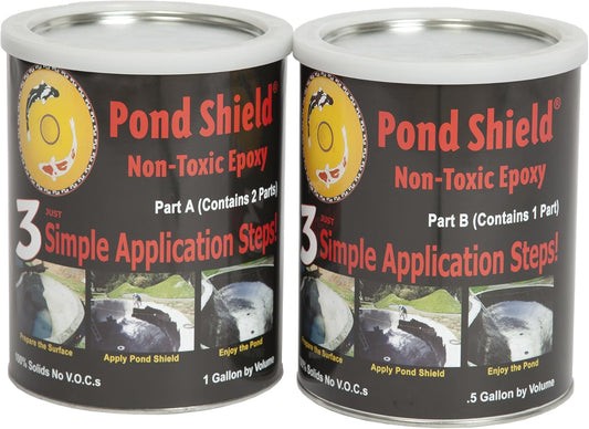 Pond Armor SKU-CGRAY-GAL Charcoal Gray Pond Shield 1.5 Gallon Kit Non-Toxic epoxy Coating