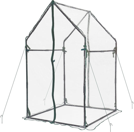 Gardzen Mini Greenhouse Heavy Duty Portable Green House, Clear Tent Small Greenhouse for Indoor Outdoor Plants 36.2”(L) x36.2”(W) x59.5”(H)