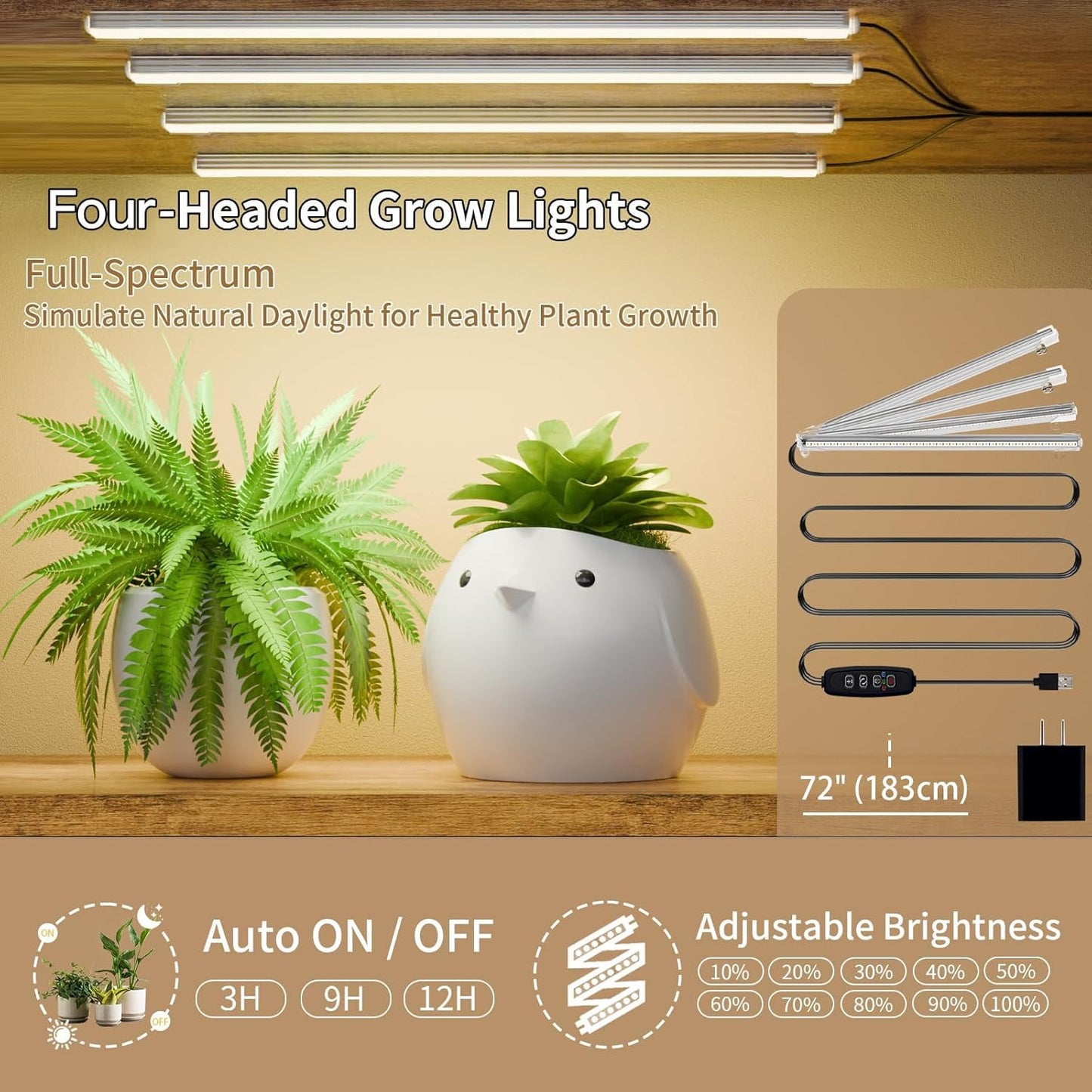 Plant Stand Indoor with Grow Lights, 10 Tiered Indoor Plant Shelf with Wheels, 65" Lighted Corner Plant Stands for Indoor Growing, Heart Shape Decorative for Living Room, Balcony, Black