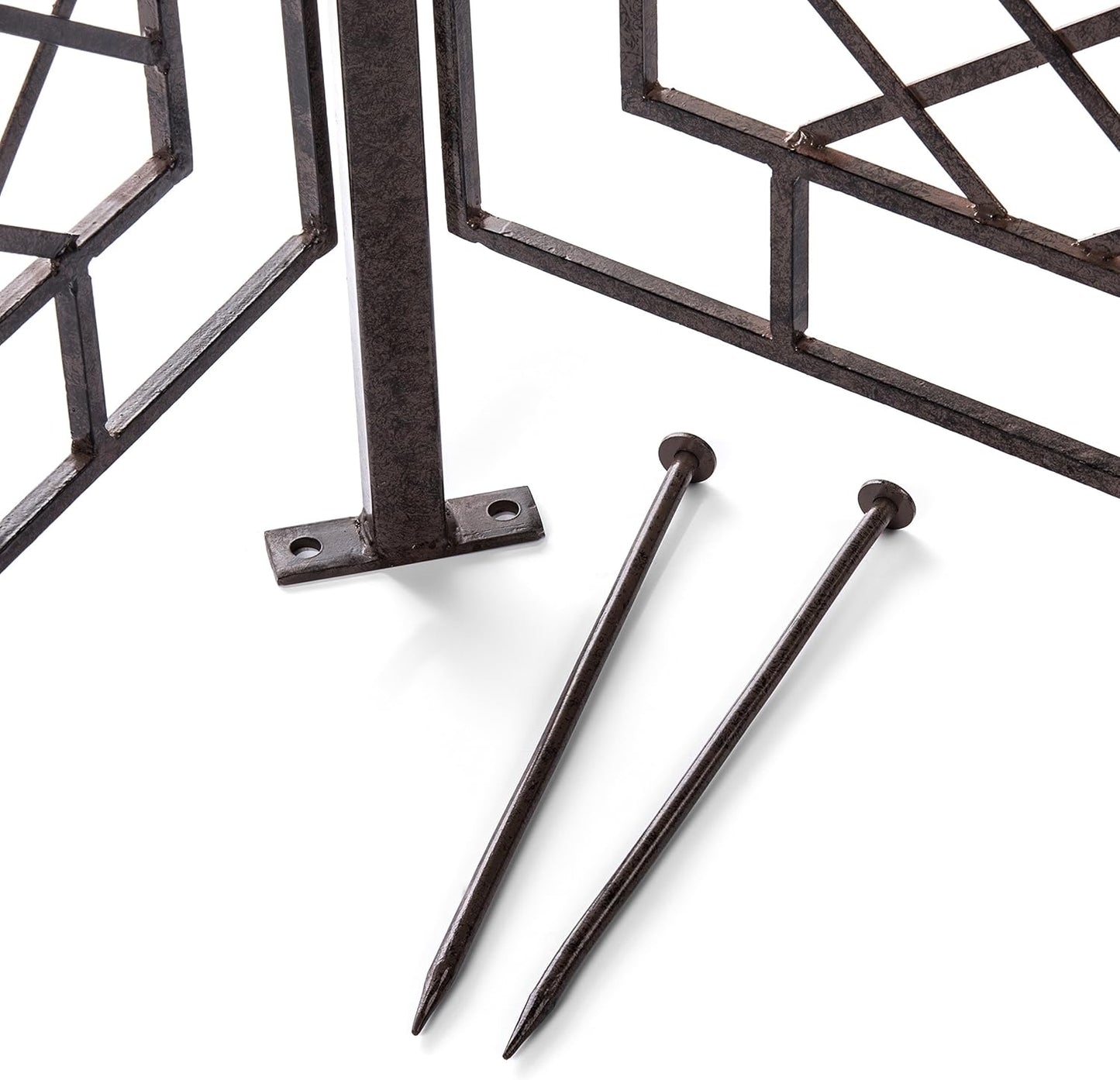 H Potter Large Trellis for Climbing Plants Wrought Iron Metal 2 Panel Ivy Garden Privacy Screen Patio Deck