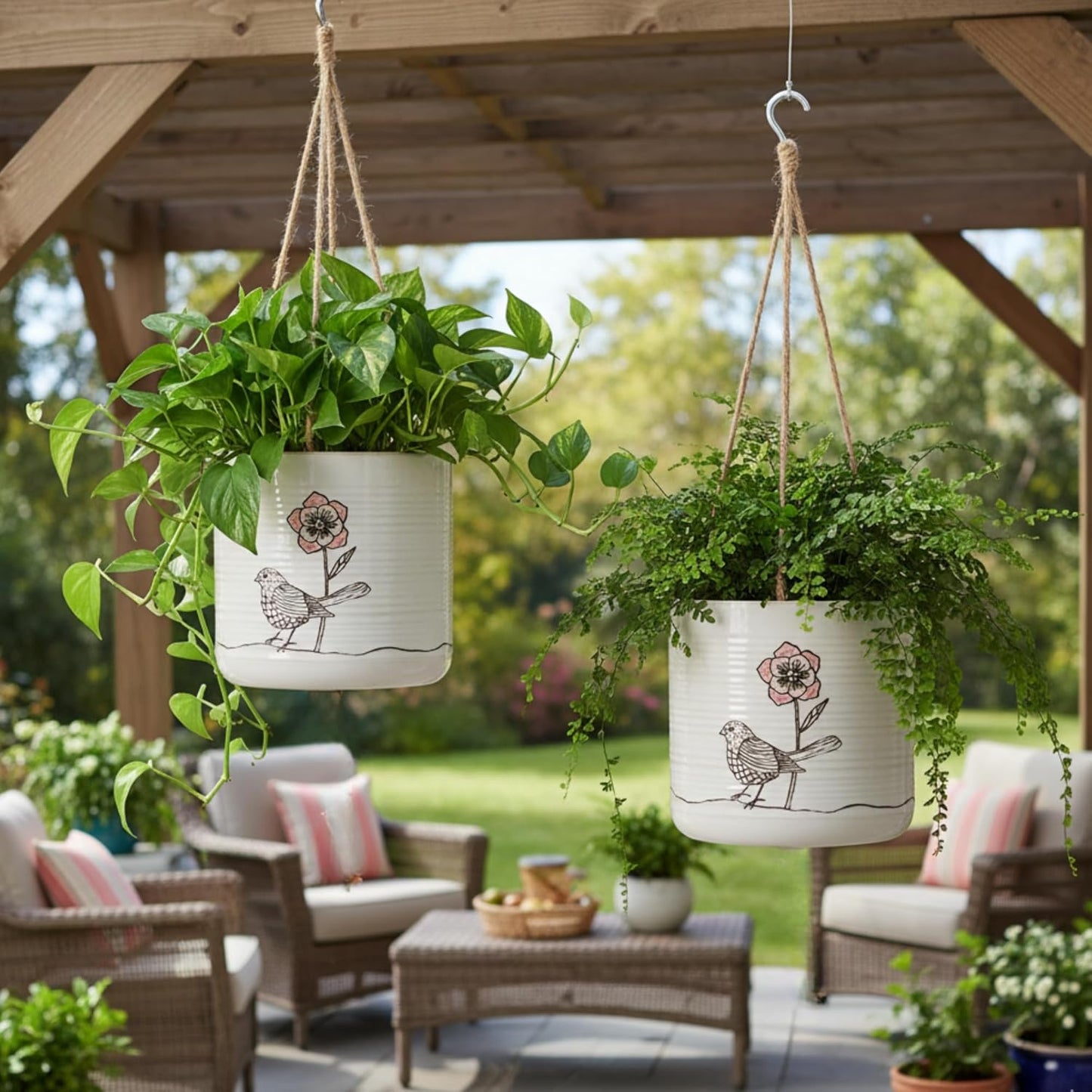 Hanging Amarosa 6.5" Flower Pot, Multi Color