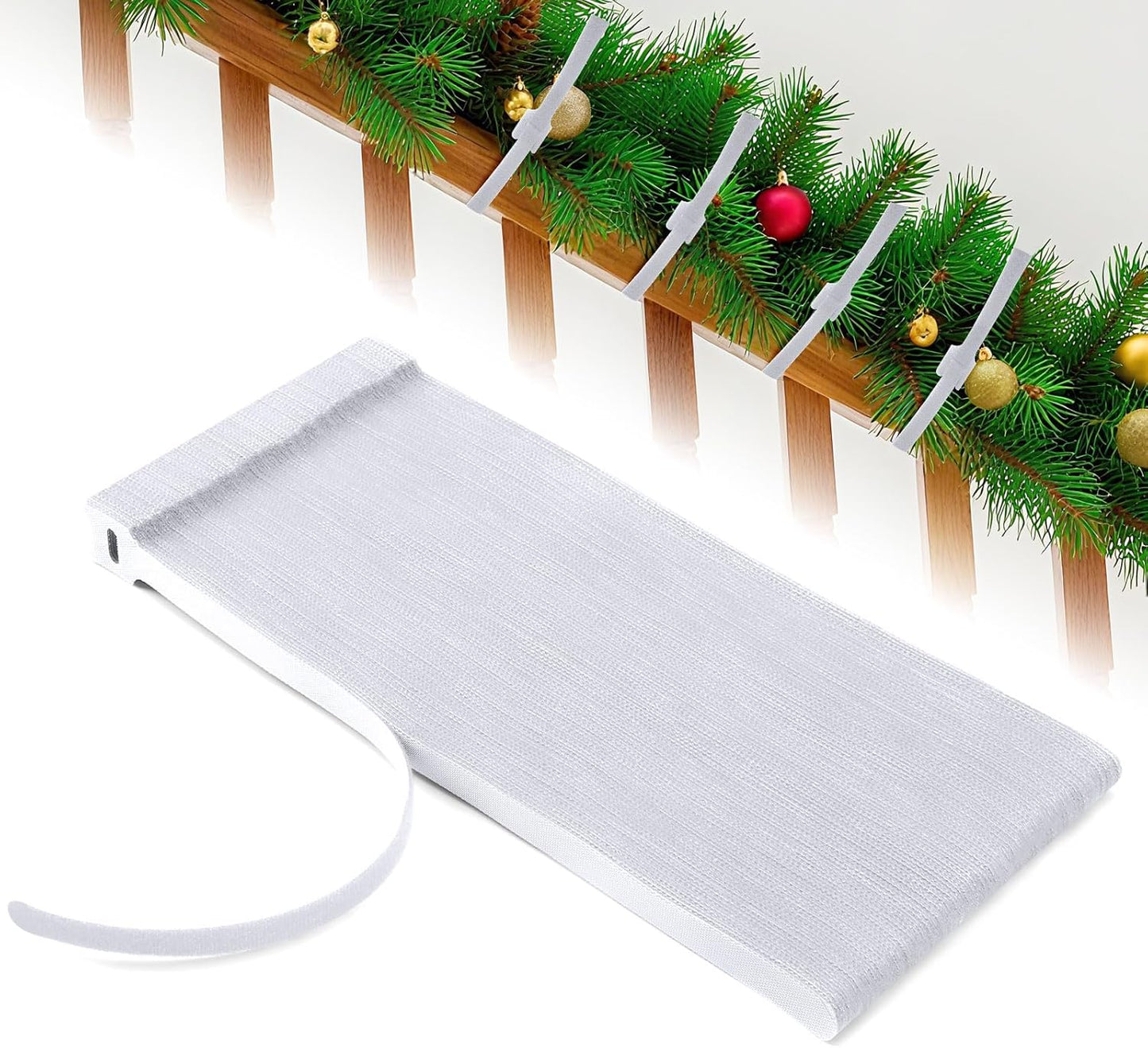 100 Pcs Christmas Garland Ties 12Inch Adjustable Holiday Garland Twist Ties for Holiday Christmas Halloween Tree Wreath Party Yard Wall Doorway Reusable Nylon Garden Cable Straps Decoration(White)