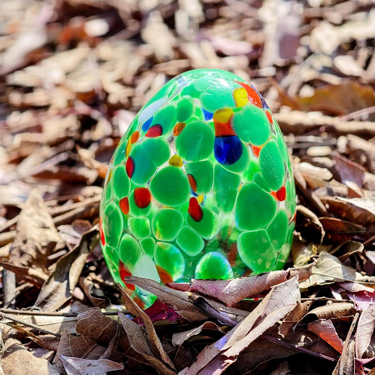 6pcs Hanging Garden Gazing Ball, Hand-Blown Glass Witch Ball for Outdoor Garden Décor