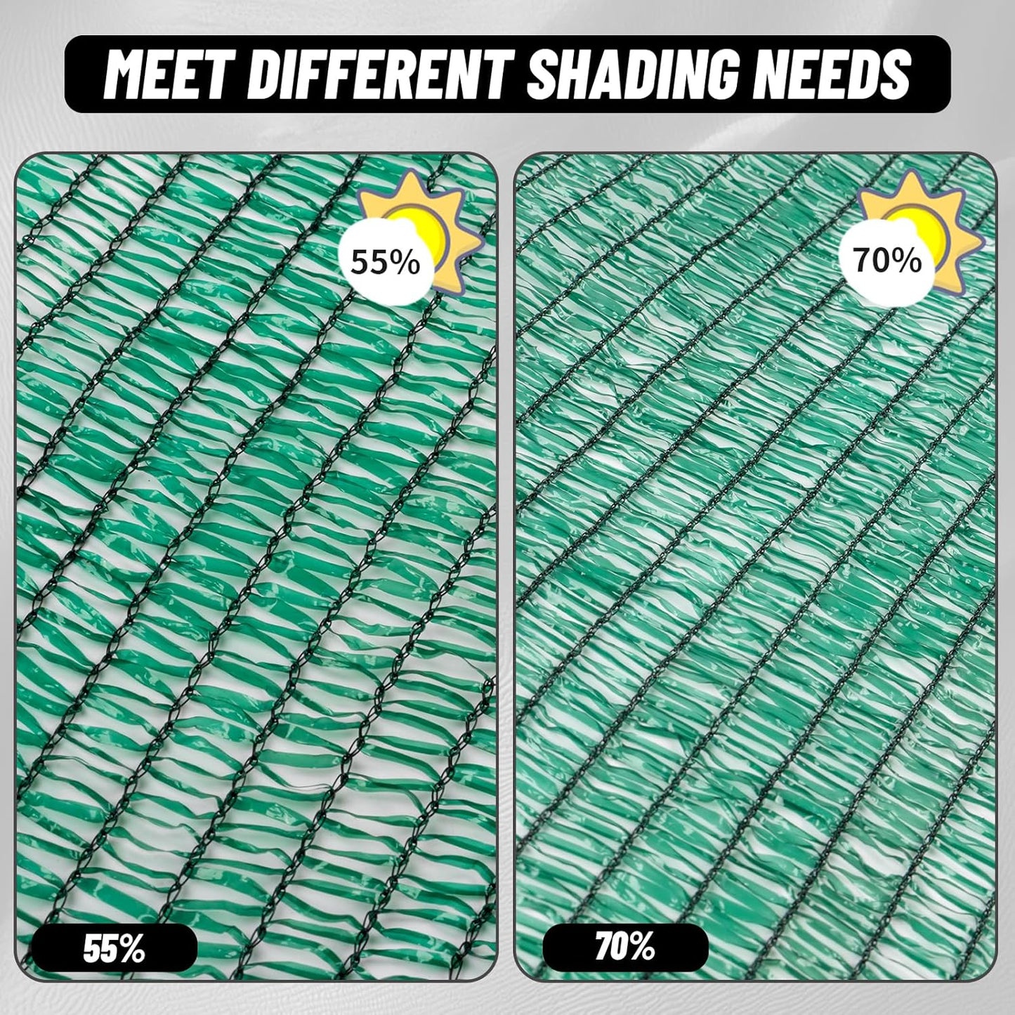 Cool Area 70% Sun Shade Cloth Mesh Tarp with Grommets for Plant Cover 10x12ft Patio Canopy Garden Pergola Greenhouse Car Barn Kennel Green