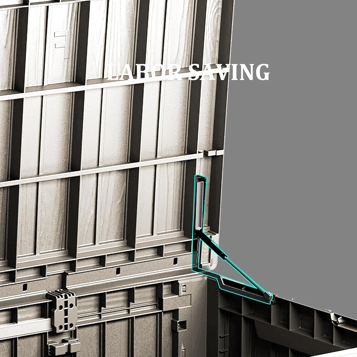 100 Gallon Waterproof Large Resin Deck Box Indoor/Outdoor Lockable Storage Container and Seating for Garden, Pool, and Patio (100 Gallon, Grey)