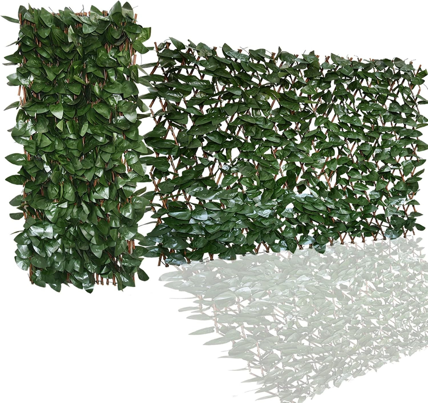 Expandable Fence Privacy Screen for Balcony Patio Outdoor,Decorative Faux Ivy Fencing Panel,Artificial Hedges (Single Sided Leaves)
