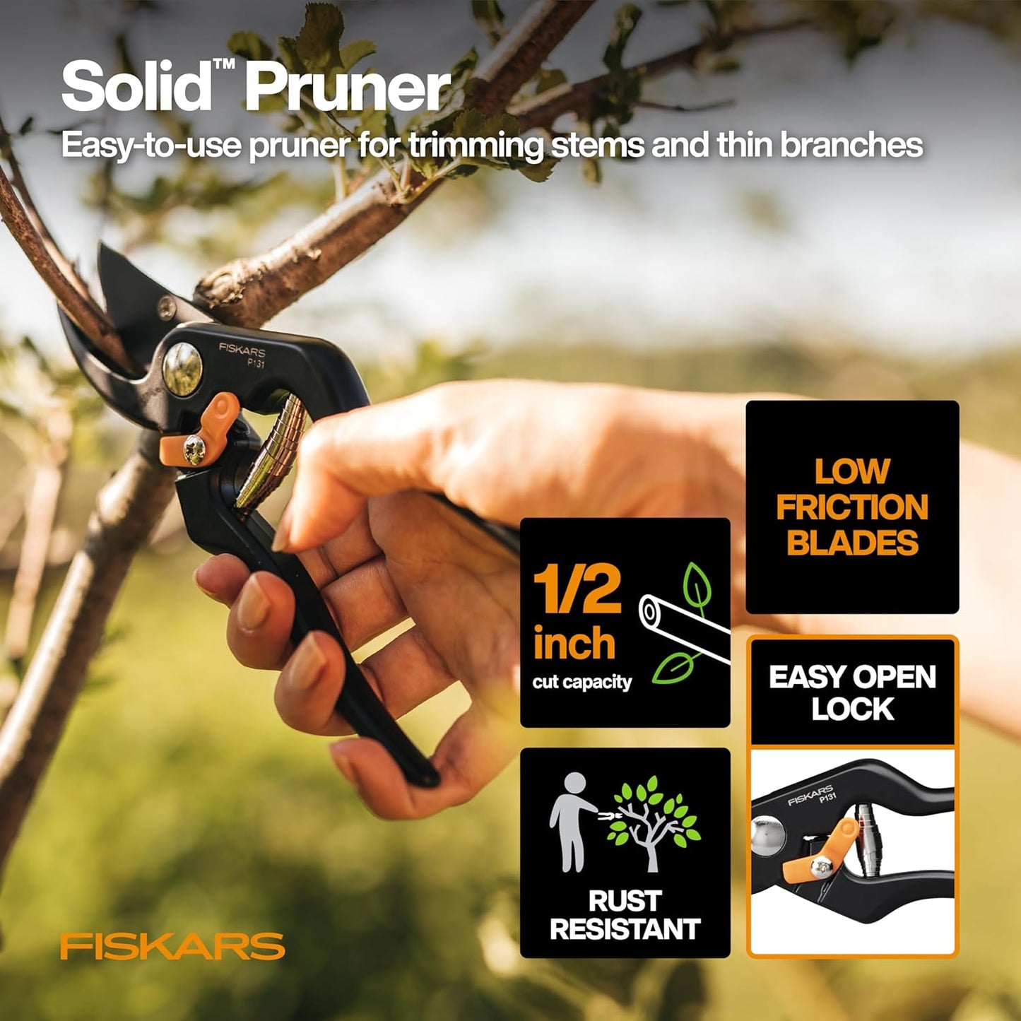 Fiskars Home Essentials Tool Kit with PowerGear Lopper, Shears, Bypass Pruner, Folding Saw with 2 Blades, IsoCore Hammer, and Utility Knife, for Indoor Use and Outdoor Gardening (6 Piece Kit)