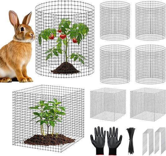 30 PCS Plant Protector from Animals, 10 Pack 12'' x 12'' Metal Plant Cages, Heavy Duty Garden Cage to Keep Animals Out,Garden Wire Mesh Protection from Rabbit Chicken Squirrel Tree,Vegetables,Flowers