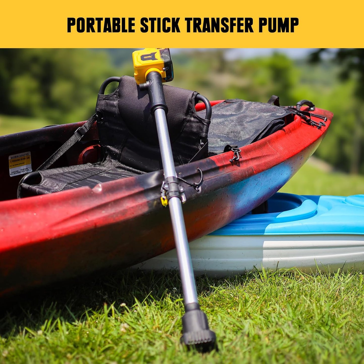 Cordless Stick Water Transfer Pump Compatible with Dewalt 20V Battery(Tool Only, No Battery), 720GPH Brushless Portable Deep Well Submersible Utility Sump Pump for Pool Garden Pond