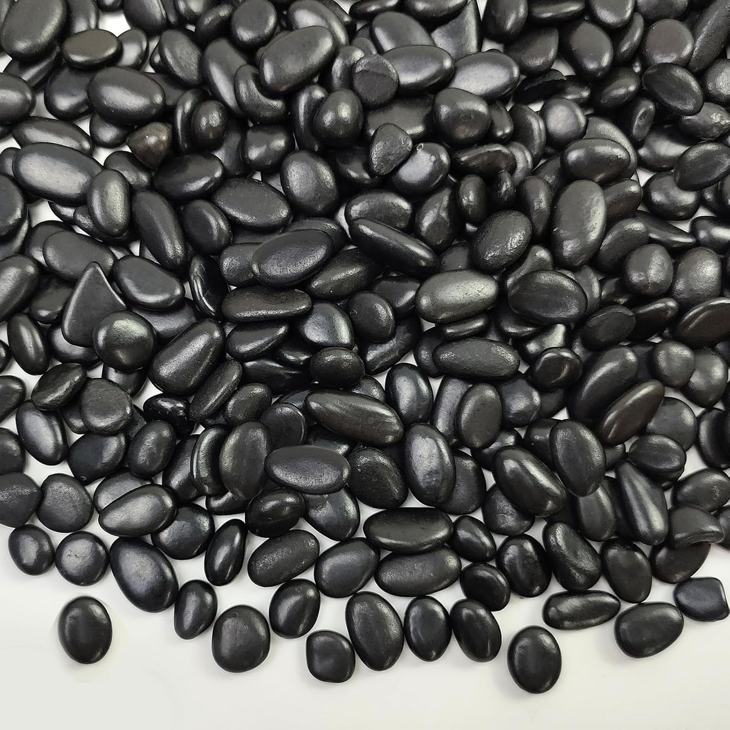 5 lbs Pebbles for Indoor Plants. 3/8 inch Small Black Stones, Decorative Black River Rocks for Plant Outdoor, Vase, Landscaping and Garden