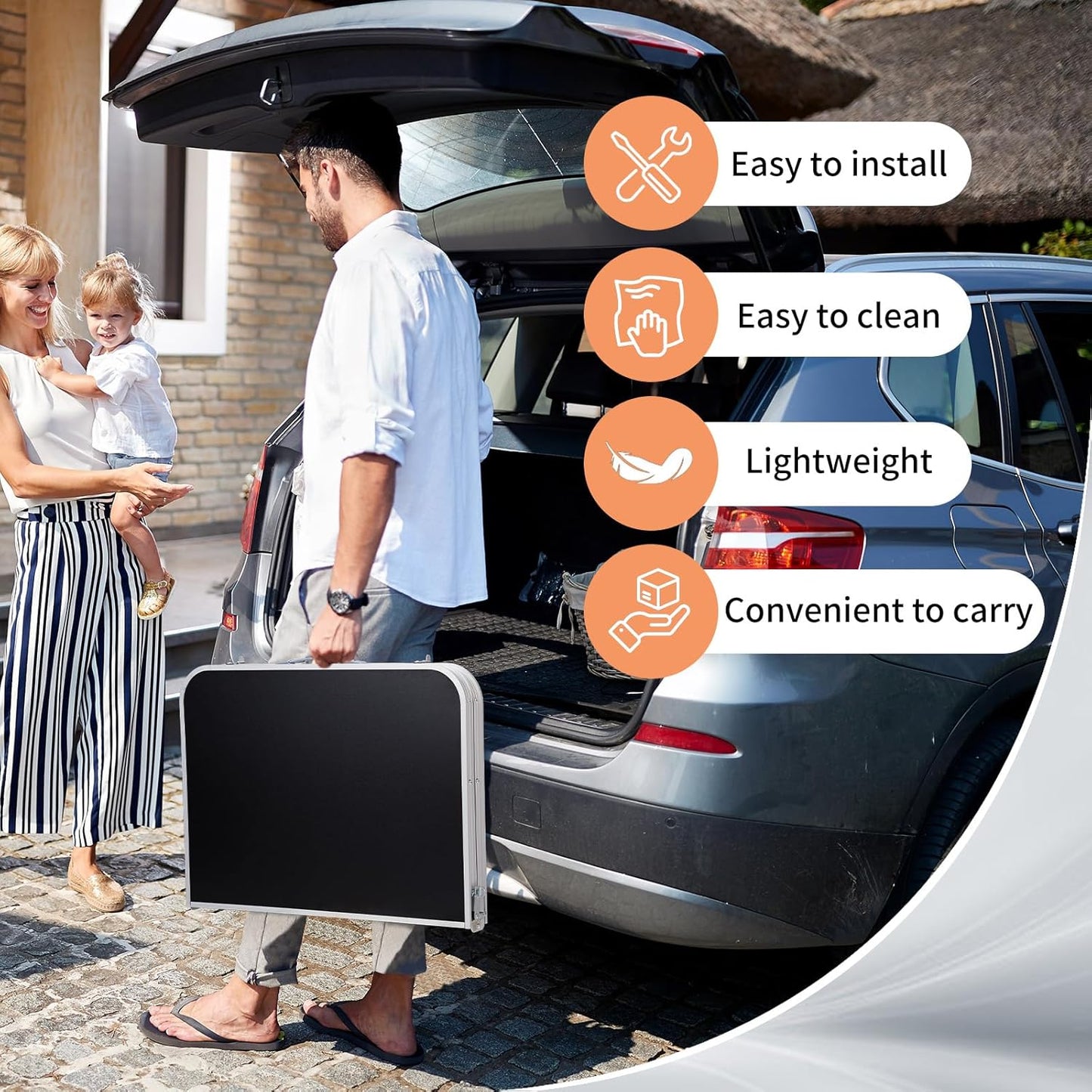 3.0 Ft Folding Portable Camping Table with Adjustable Height Legs, RV Dining Tables, Grill, DJ, BBQ, Dining, Picnic, Cooking, Beach, Garden, Black