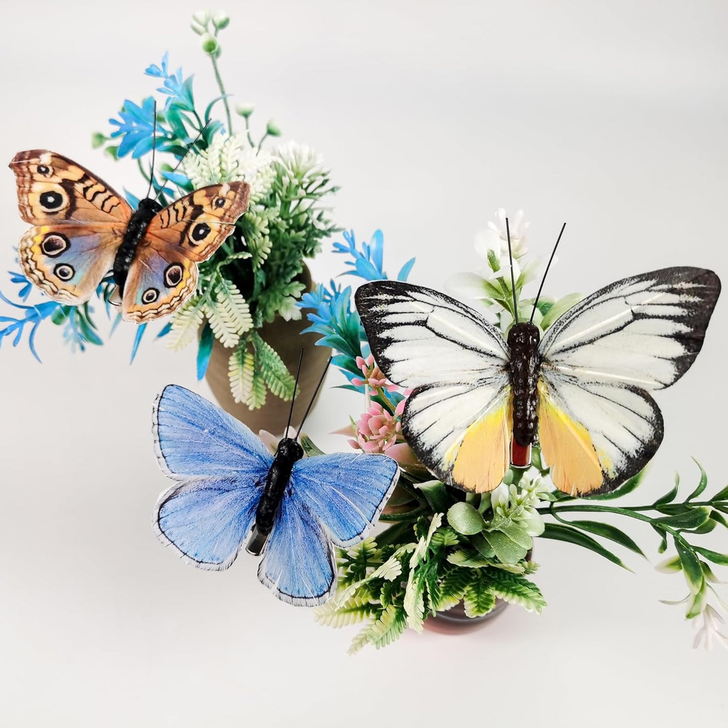 Berfutall-Artificial Feather 3D Butterfly Party Decorations Set of 12 Color Ornaments for Christmas Tree(C)…