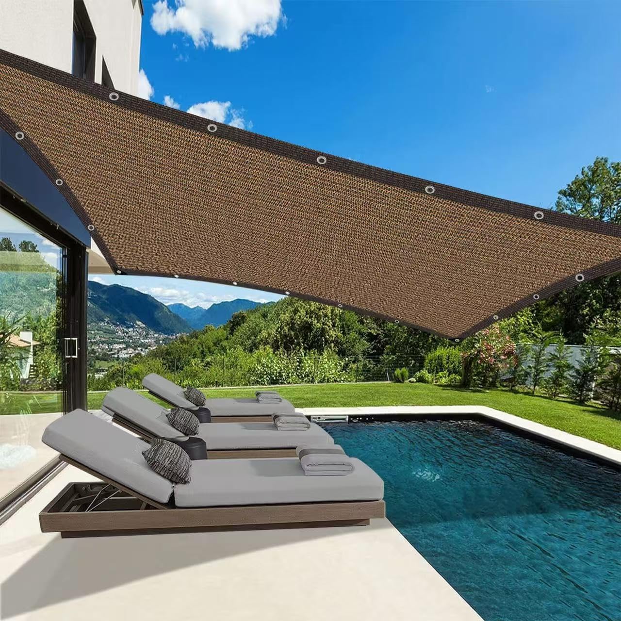 80% Sunblock Shade Cloth Net Resistant - 10x18Ft Garden Shade Mesh for Plant Cover, Greenhouse, Chicken Coop, Kennels, Tomatoes Plants