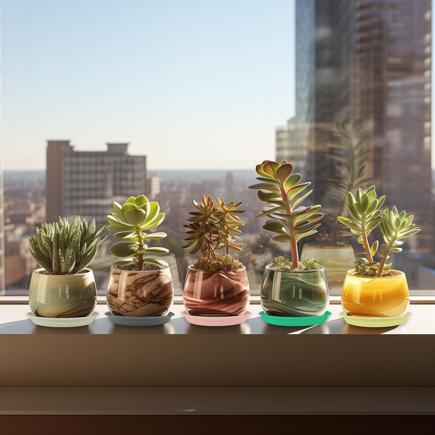 12Pcs Colourful Plant Saucer, 6 8 10 Inch Durable Plastic Plant Tray, Round Plant Pot Saucers, Drip Tray for Indoor and Outdoor Garden, White