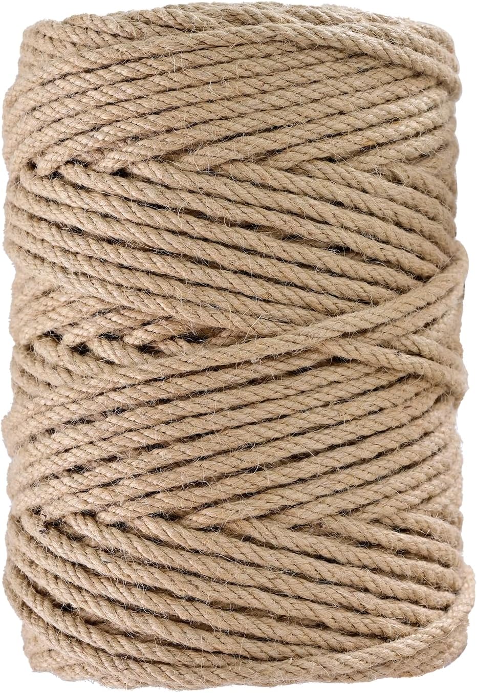 Natural Jute Twine 164 Feet Long String for Crafts Gift Wrapping Christmas Handmade Arts Decoration Packing String Home Decor （6mm * 164feet）
